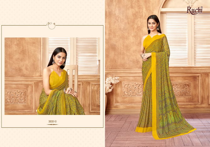 Star Chiffon 178 By Ruchi Daily Wear Chiffon Saree Suppliers In India